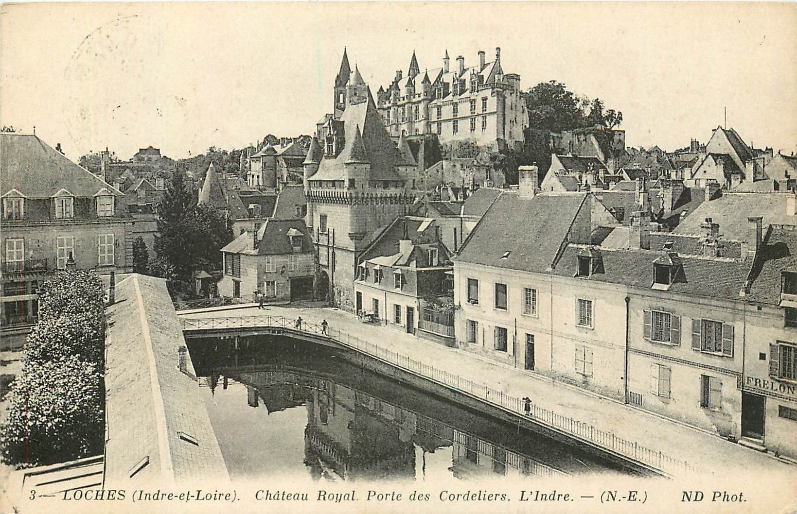 CPA Loches Indre et Loire Chateau Royal porte des Cordeliers l'Indre 