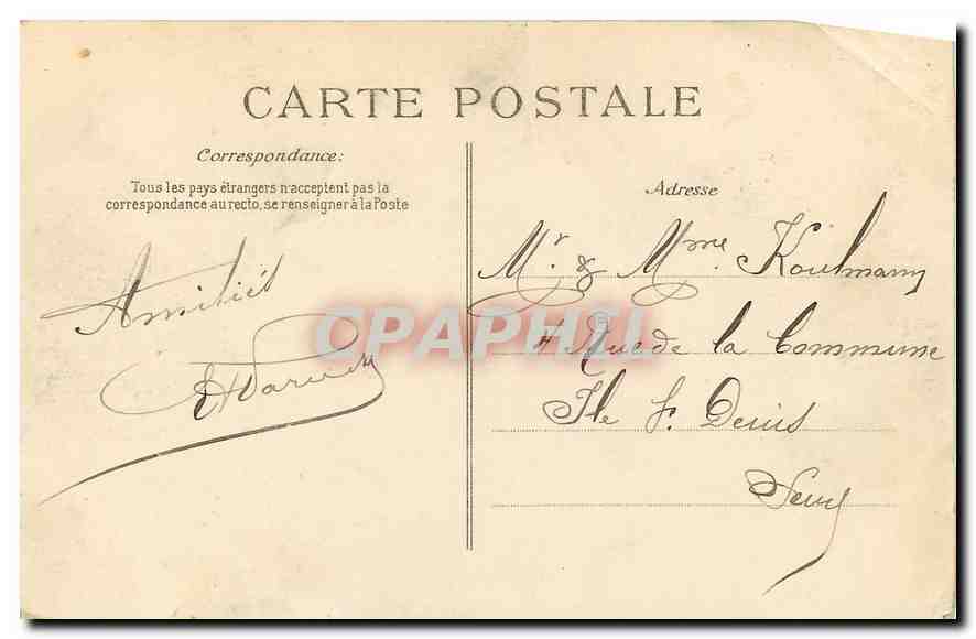 CPA Villiers Saint Paul Oise  — Rückseite