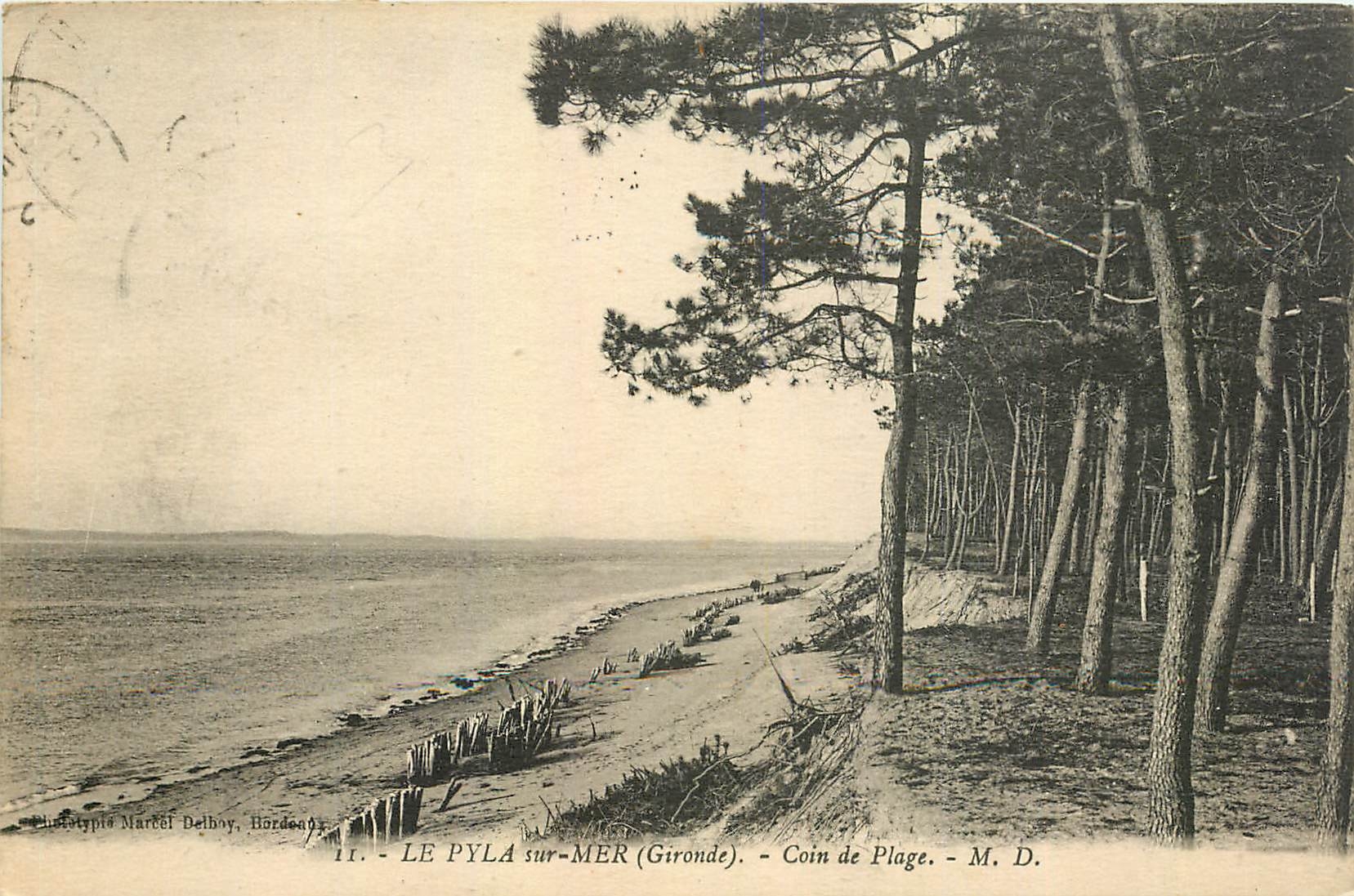 CPA Le Pyla sur mer Gironde coin de plage 