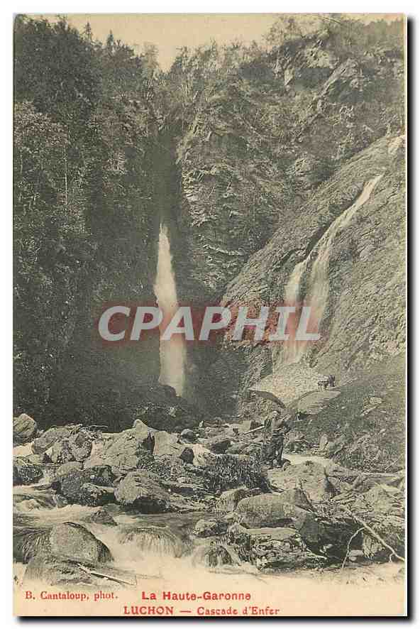CPA La Haute Garonne Luchon cascade d'Enfer 