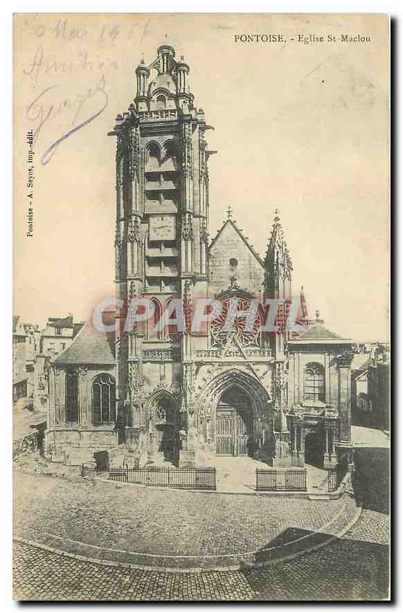 CPA Pontoise Eglise St Maclou 