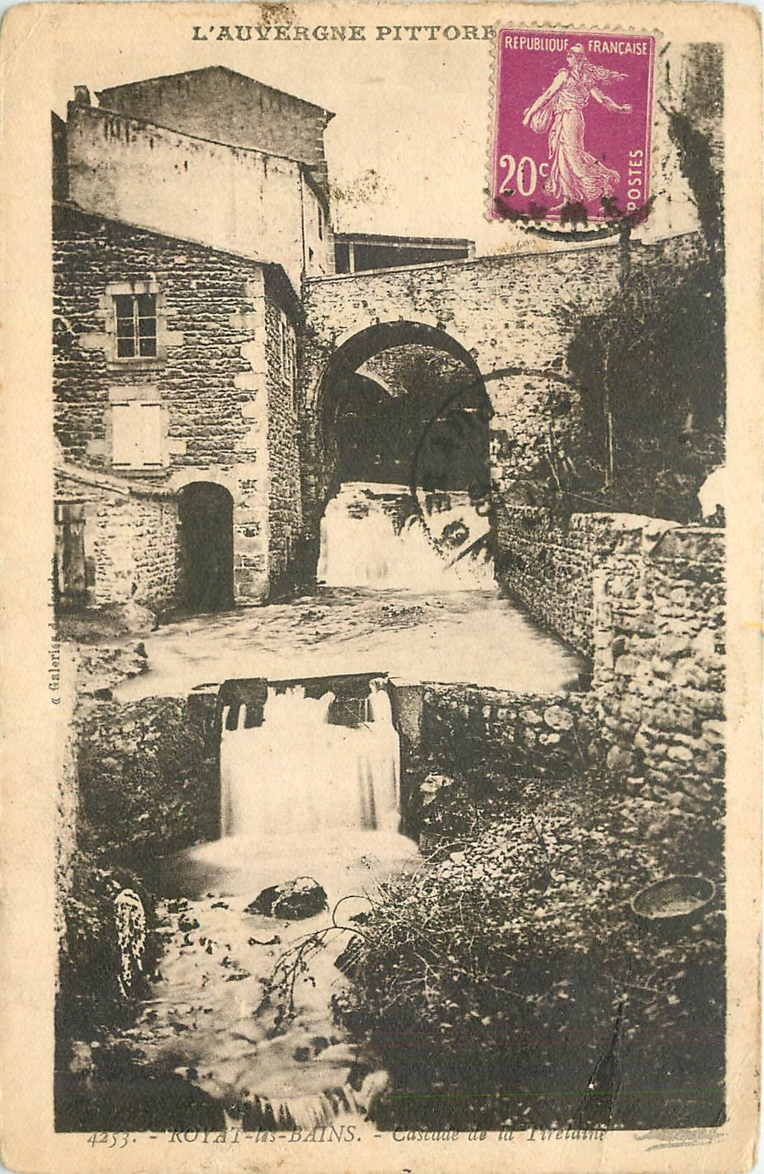 CPA L'Auvergne pittoresque Royat les bains cascade de la