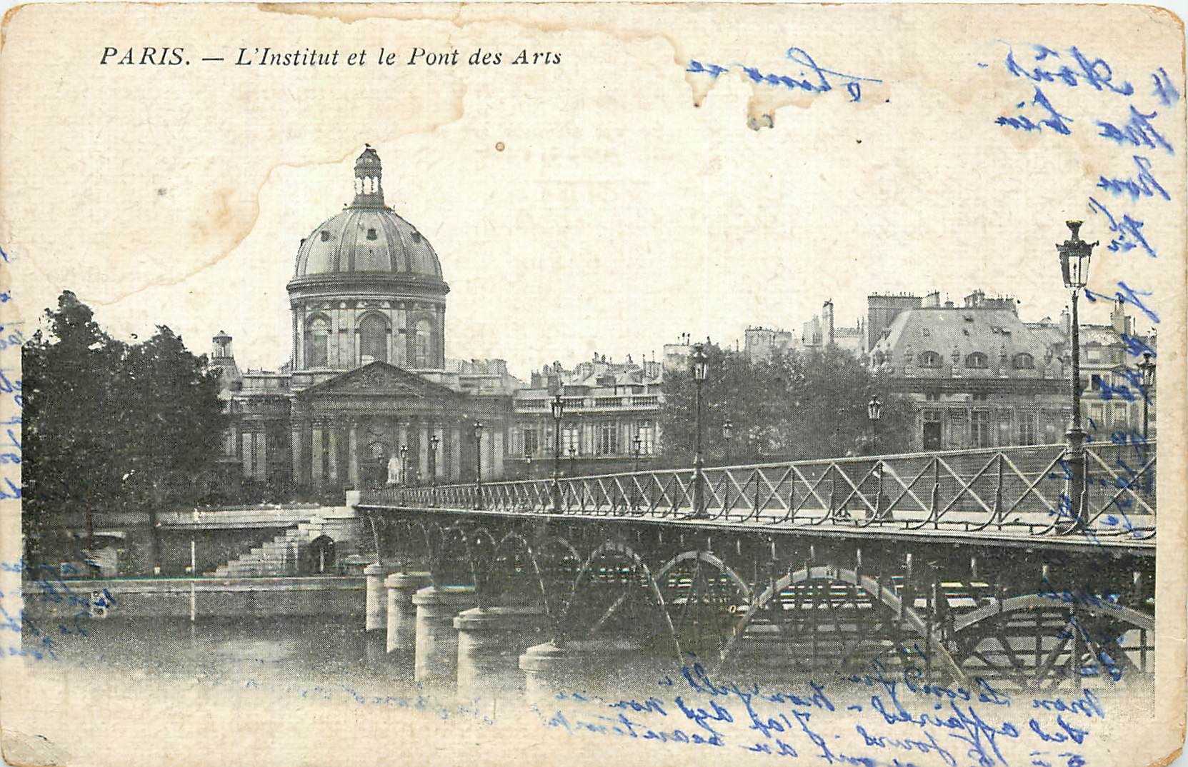 CPA Paris l'Institut et le Pont des Arts 