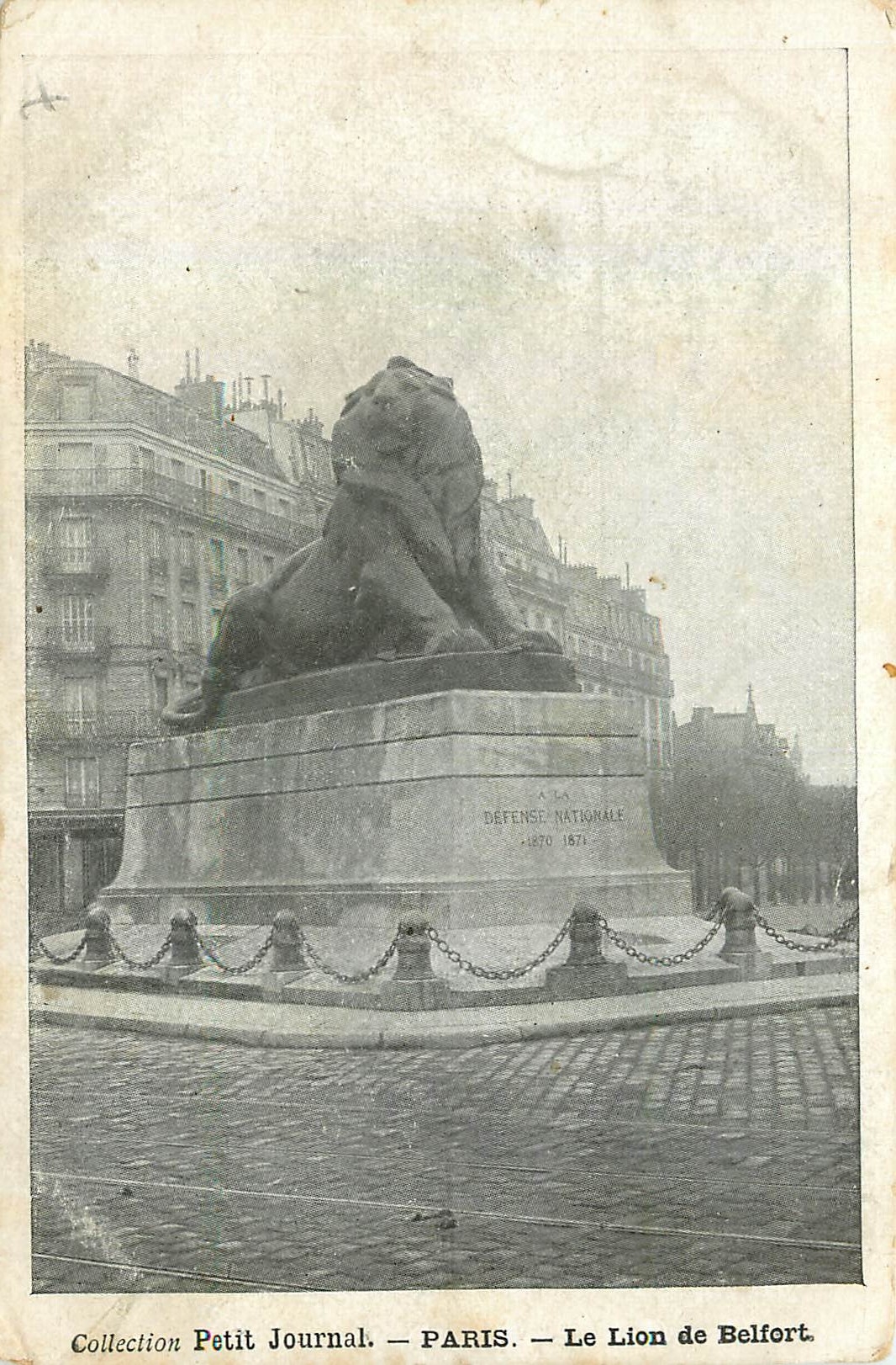 CPA Collection petit journal Paris Le Lion de Belfort 