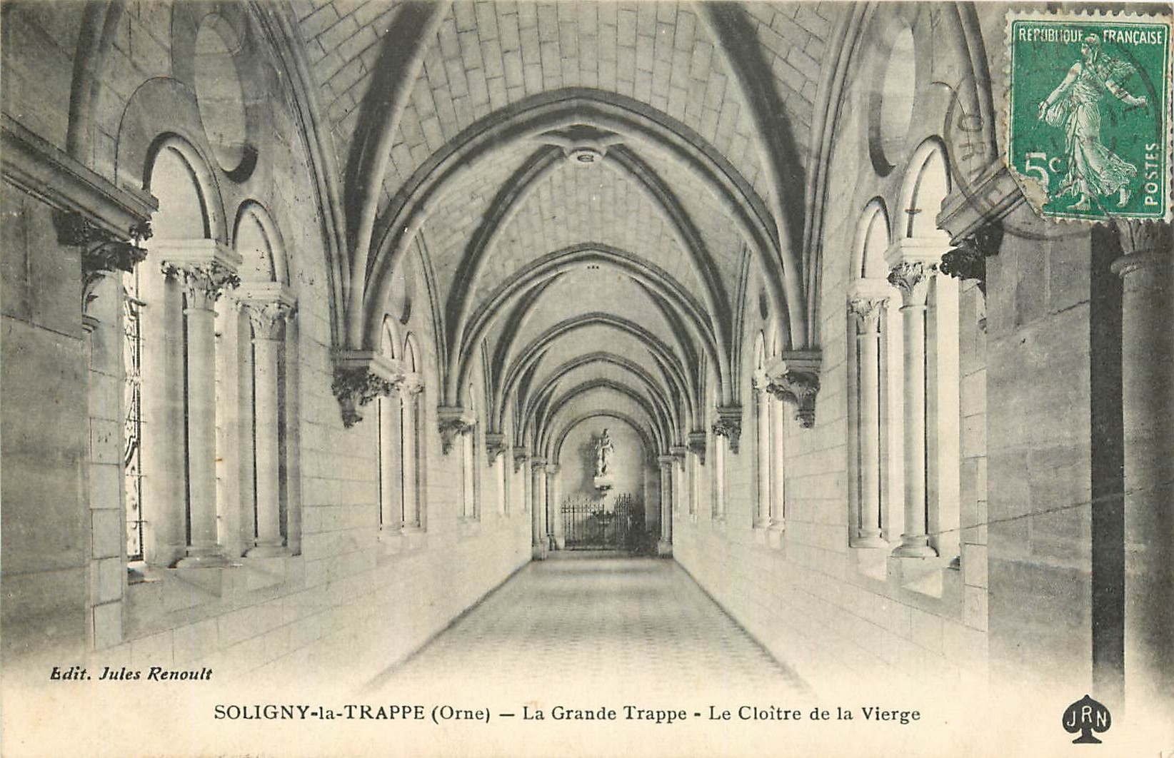 SOLIGNY-la-TRAPPE (Orne) — La Grande Trappe — Le Cloître de la Vierge — Edit. Jules Renoult