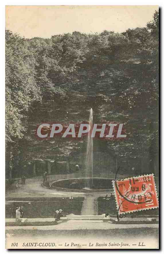 CPA Saint Cloud le Parc Le Bassin Saint Jean 