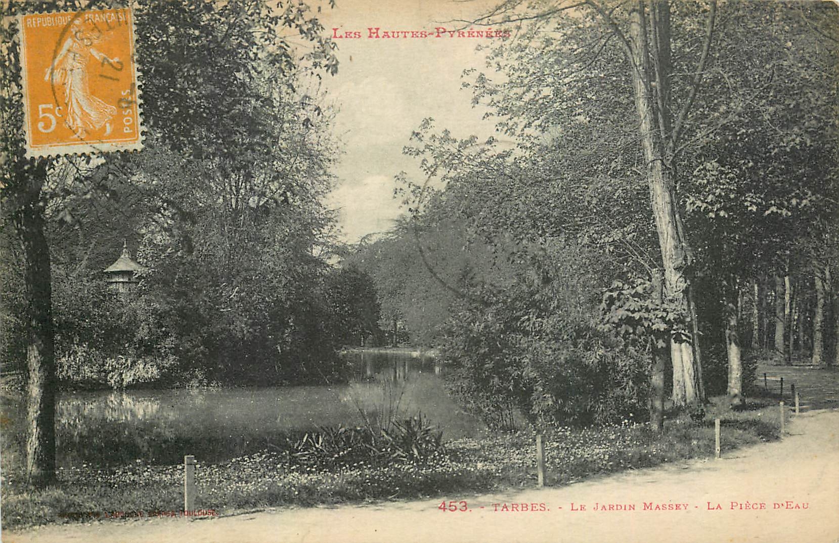 Tarbes - Le Jardin Masséy - La Pièce d'Eau — Éditeur : J. Lefebvre, n° 453