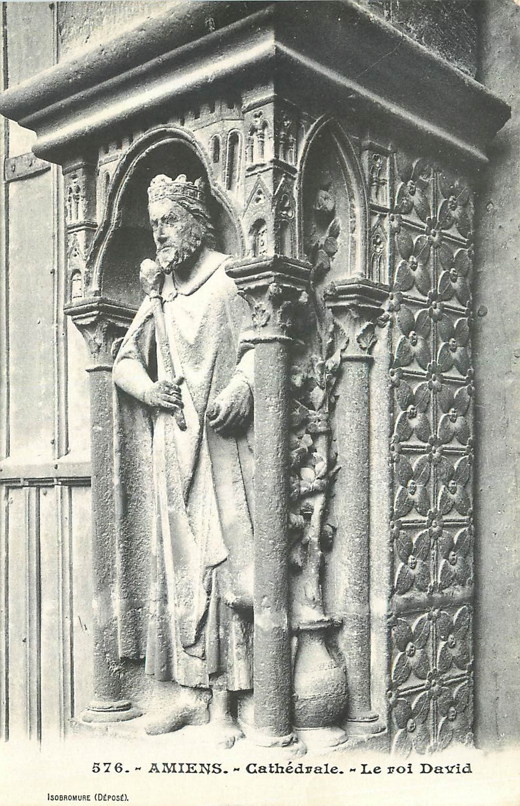 CPA Amiens Cathedrale le roi David 