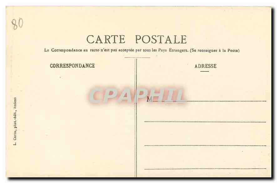 CPA Amiens Cathedrale porche meridional vierge doree  — Rückseite