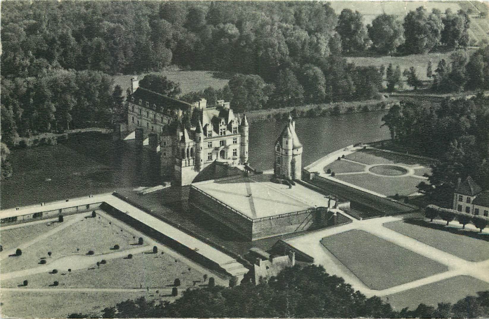 CPA Le Chateau de Chenonceaux vu d'un avion air France 