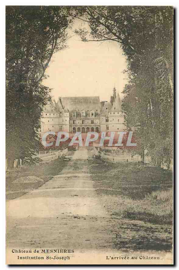 CPA Chateau de Mesnieres institution St Joseph l'arrivee au chateau 
