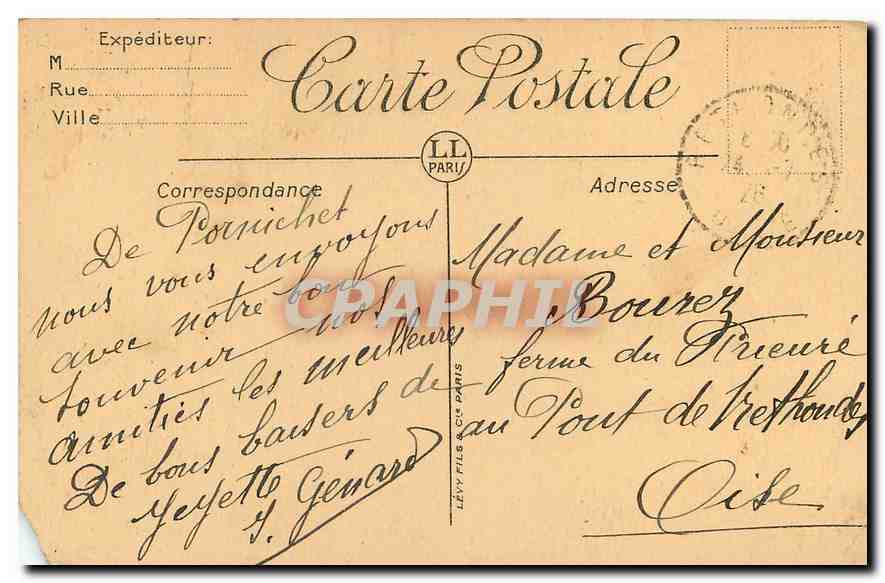 CPA Pornichet vue generale de la plage  — Back