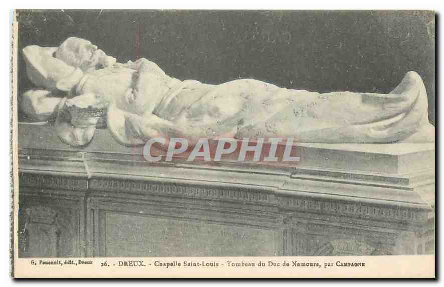Dreux - Chapelle Saint-Louis - Tombeau du Duc de Namours, par Campagne