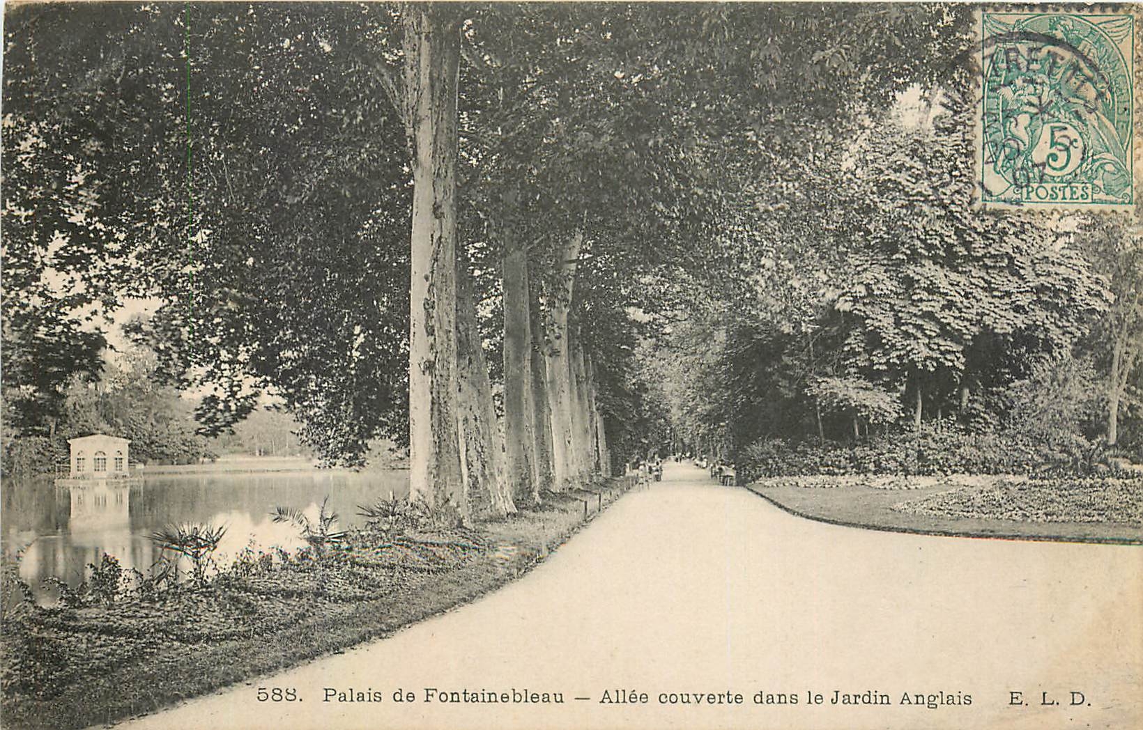 Palazzo di Fontainebleau — Allee coperta nel Giardino Inglese — E. L. D. n° 588