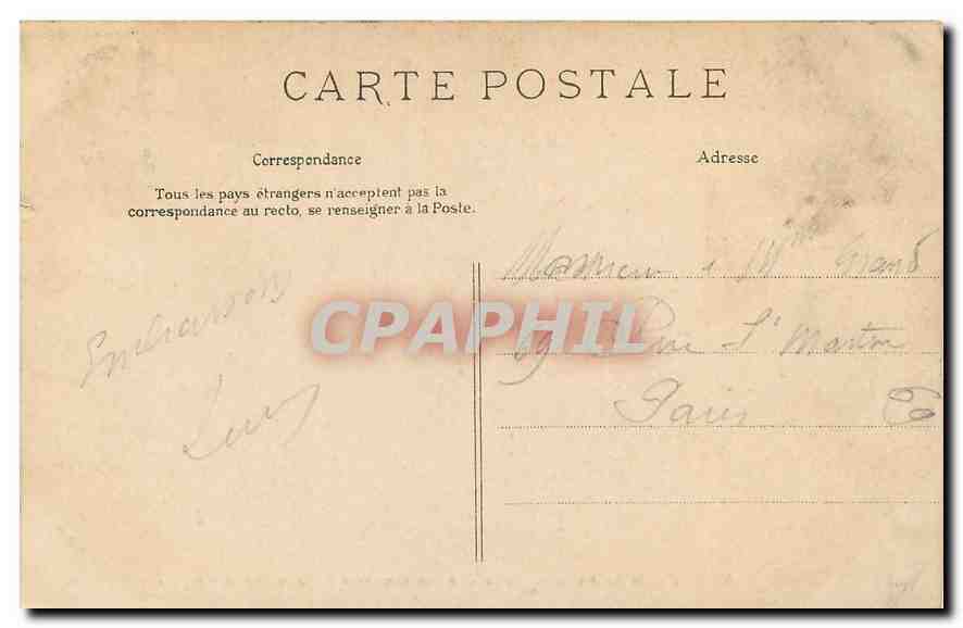 Palazzo di Fontainebleau — Allee coperta nel Giardino Inglese — E. L. D. n° 588 — Verso