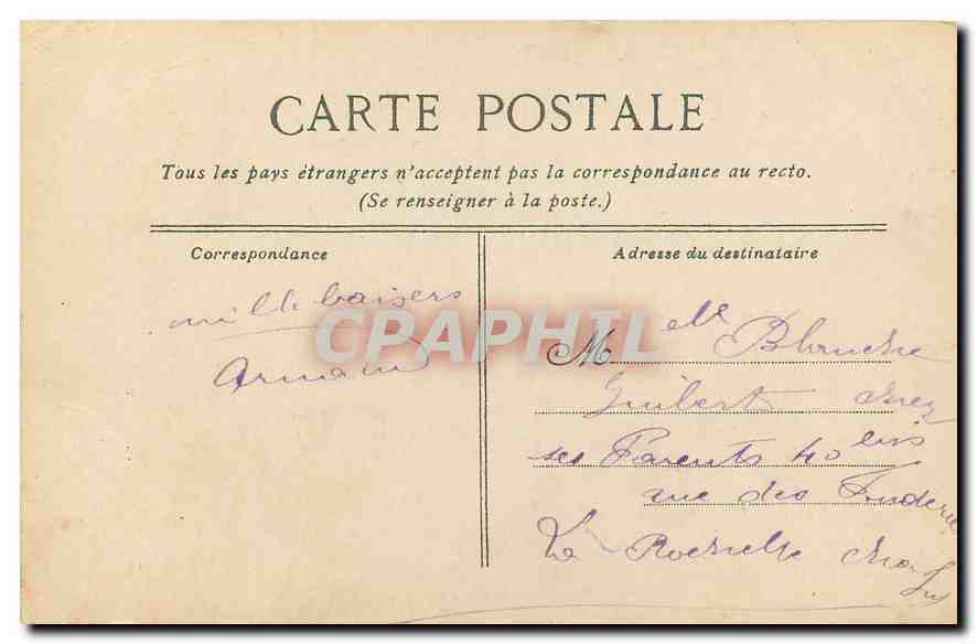 CPA Le Palais de Versailles a vol d'oiseau  — Verso