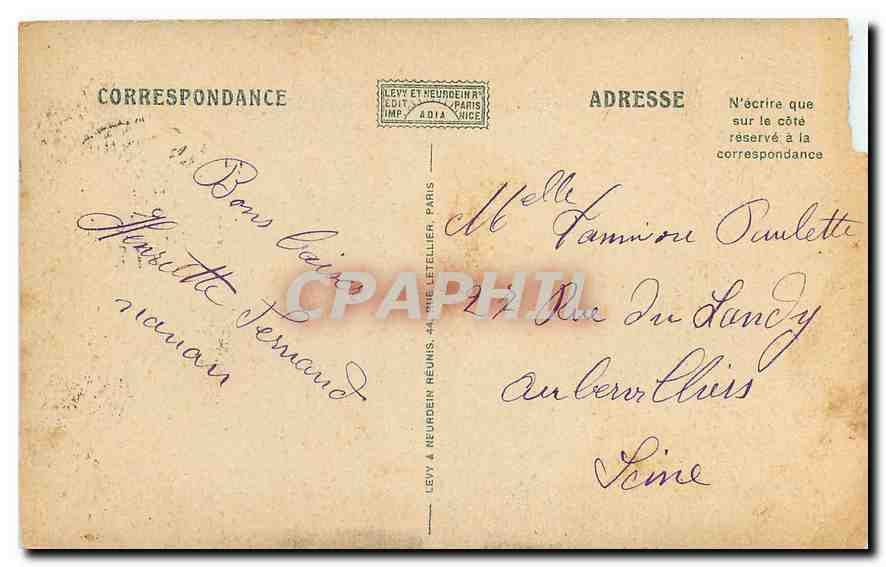 SAINT-MALO — L'Avant-Port — LL — Verlag Levy & Neurdein, Nr. 66 — Rückseite