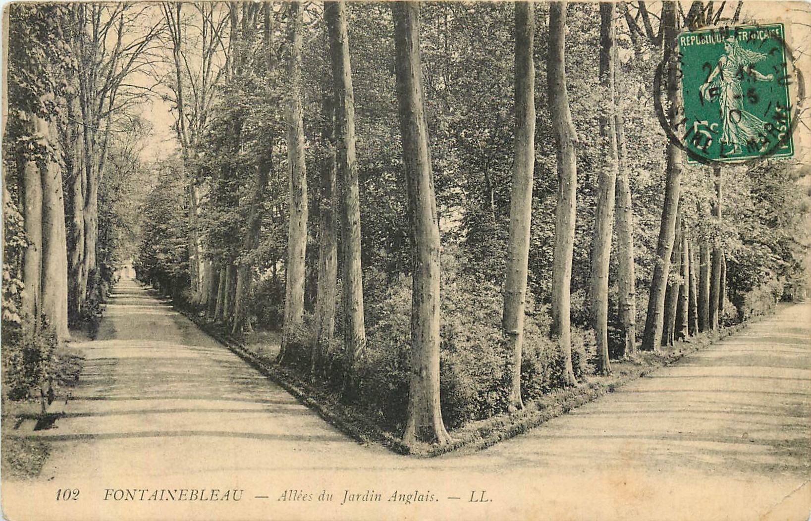 Fontainebleau — Allées du Jardin Anglais — LL. — n°102