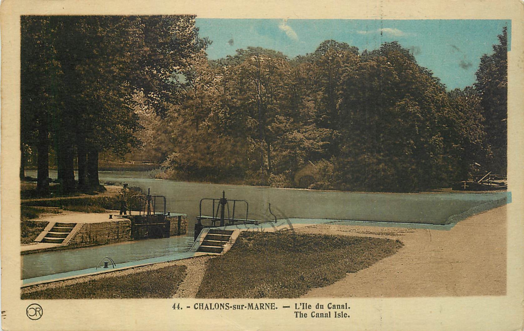 CPA Chalons sur Marne l'ile du canal 
