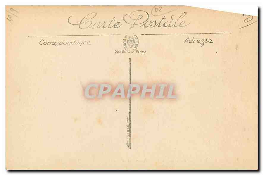 CPA Cap d'Antibes Ville Eslenroc Etude d'Aloes  — Rückseite