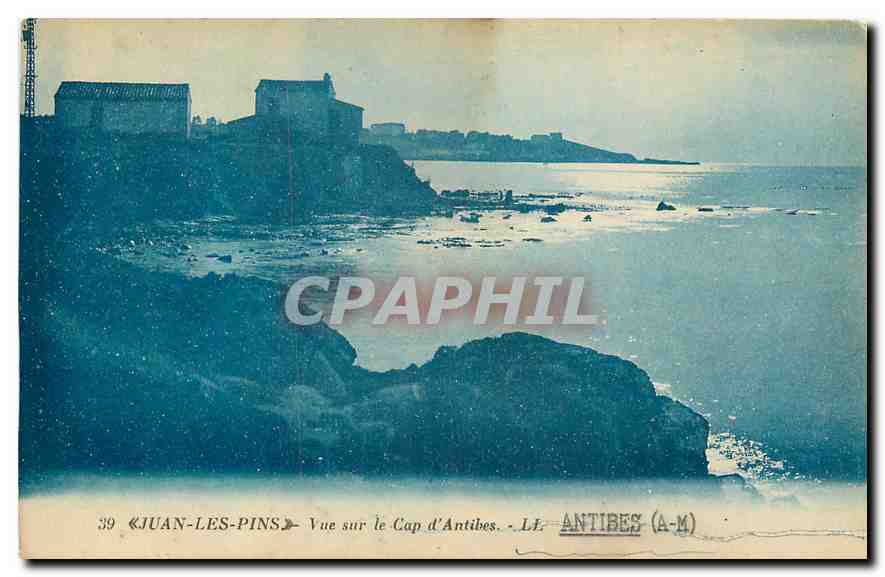 CPA Juan les pins vue sur le Cap d'Antibes A M 