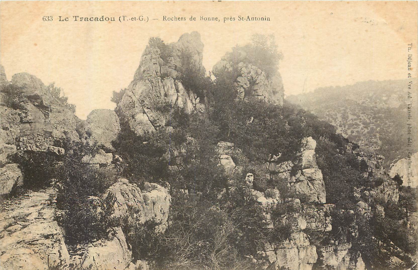 CPA Le Tracadou T et G Rochers de Honne pres St Antoin 