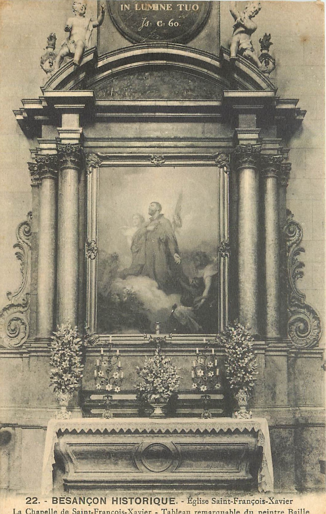 Besançon Historique — Chapelle de Saint-François-Xavier — Tableau remarquable du peintre Baille