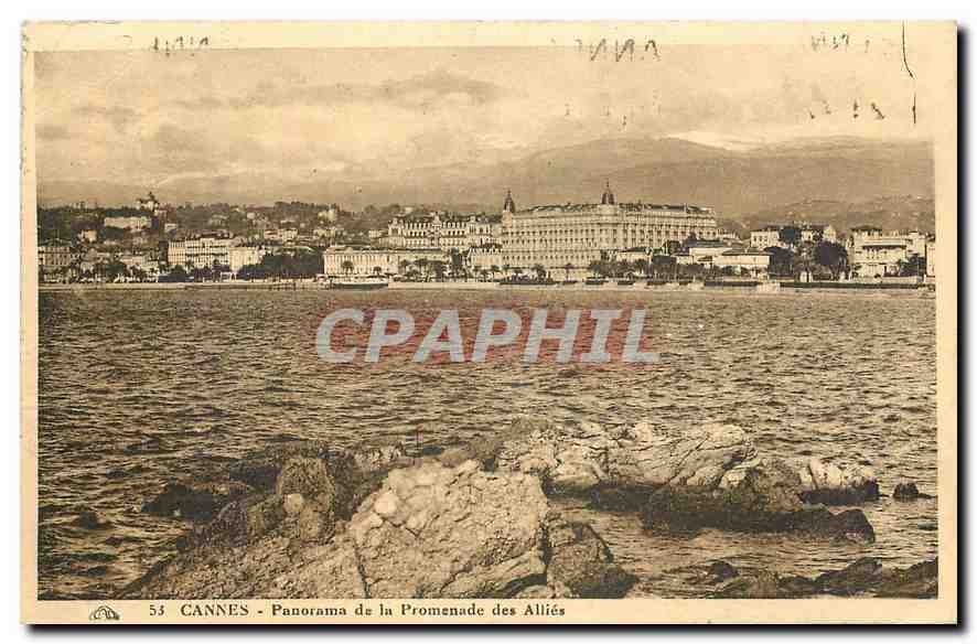 CPA Cannes Panorama de la Promenade des Allies 