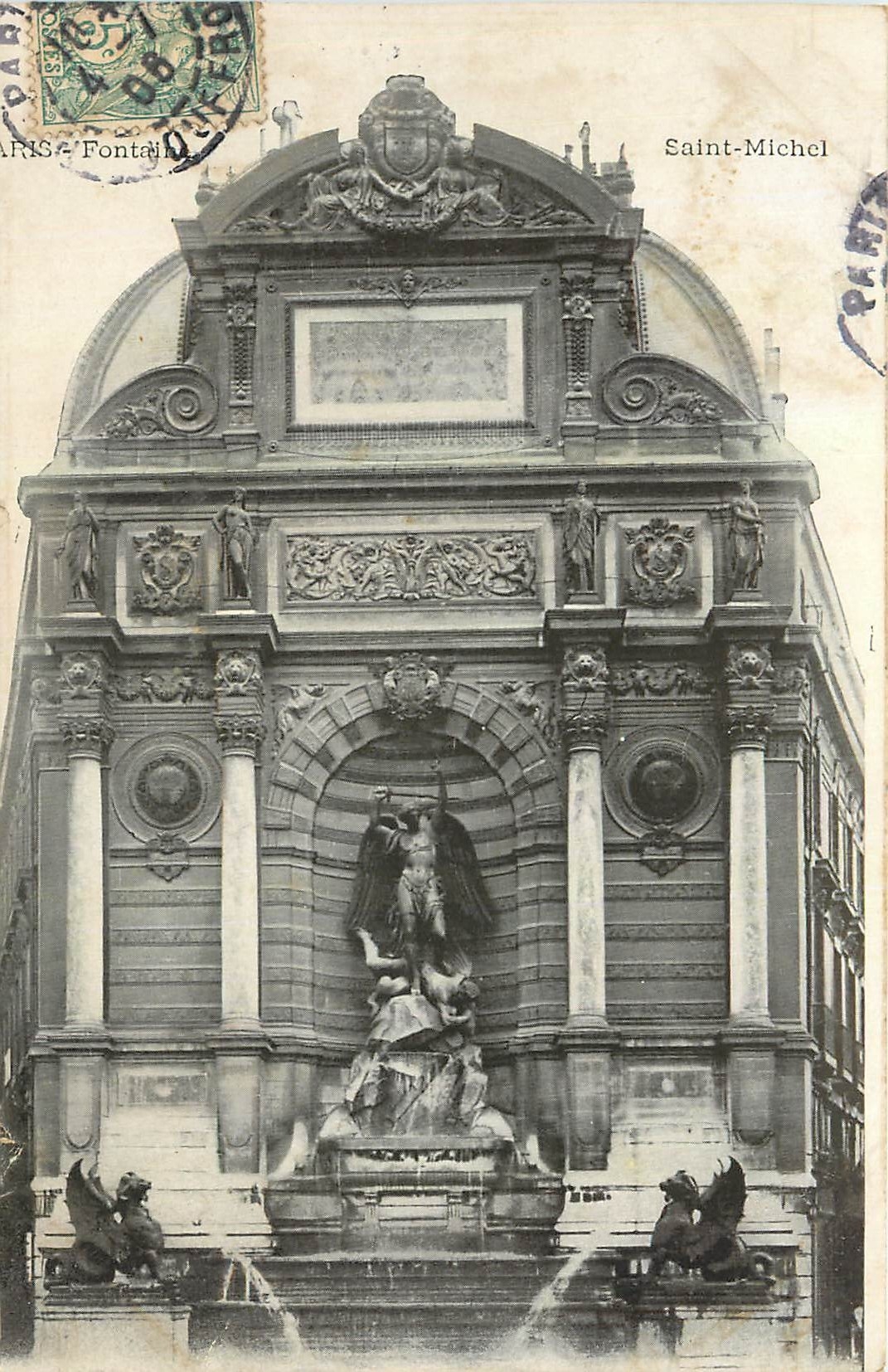 Fontaine Saint-Michel — Paris — éditeur inconnu, n° de série non visible