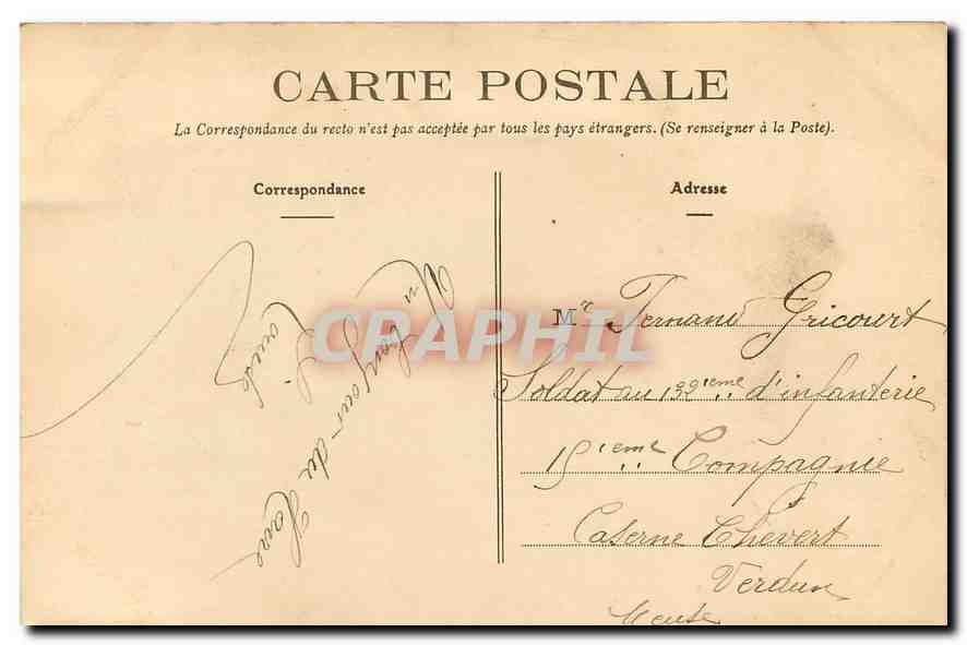 CPA Le Havre La Statue de Casmin Delavigne  — Verso