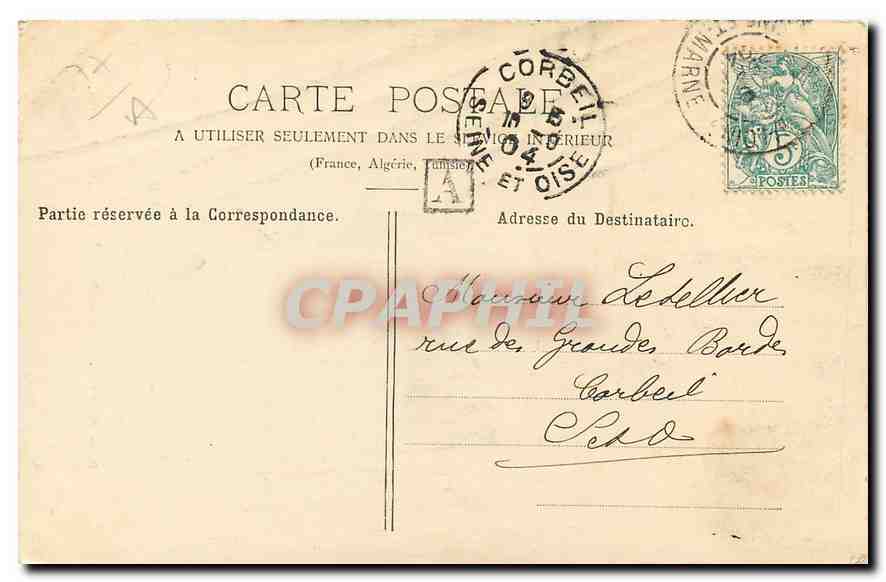 CPA Barbizon Cavalerie de la Gorge aux Renards  — Rückseite