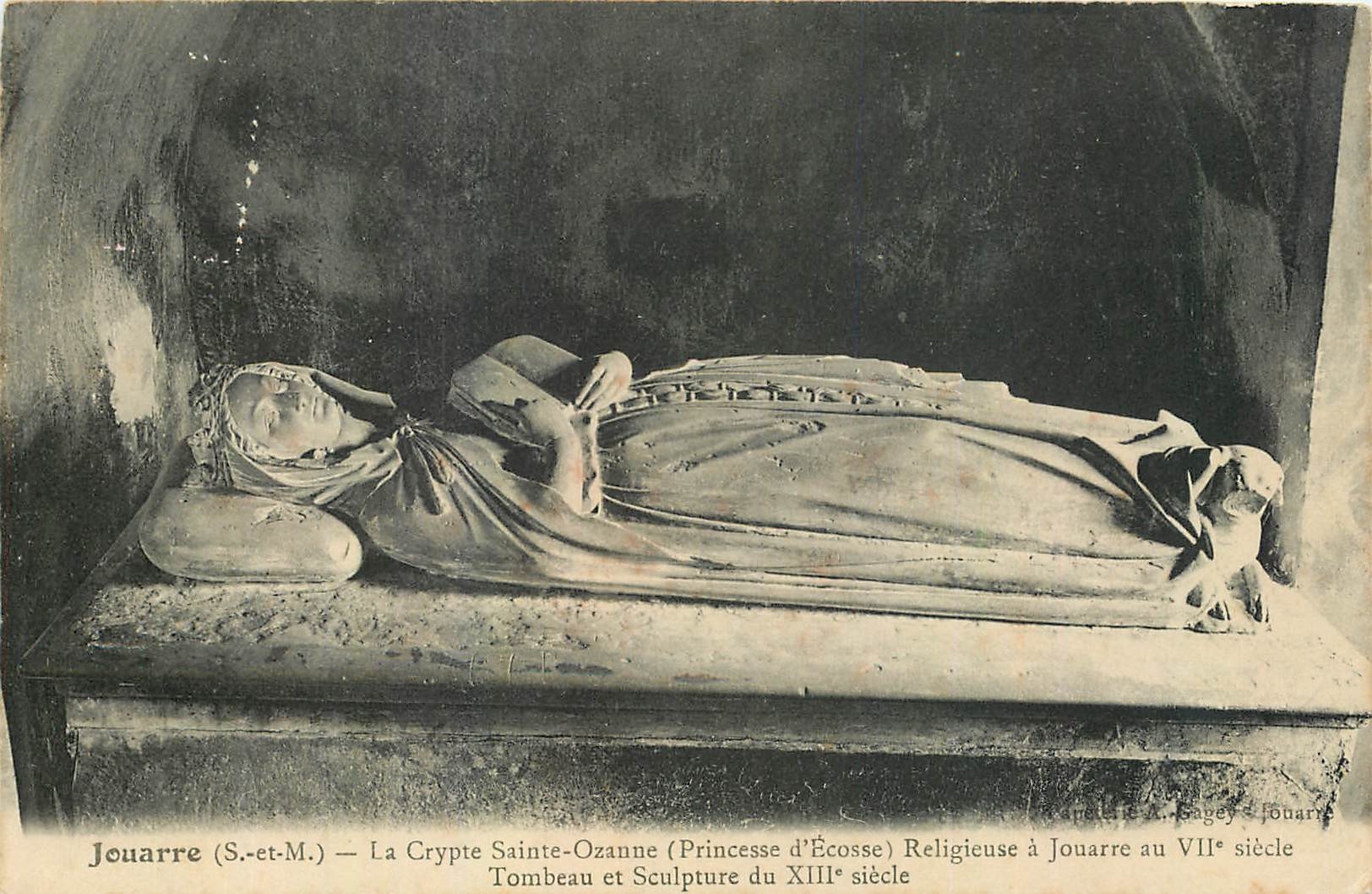 CPA Jouarre S et M La Crypte Sainte Ozanne Princesse 