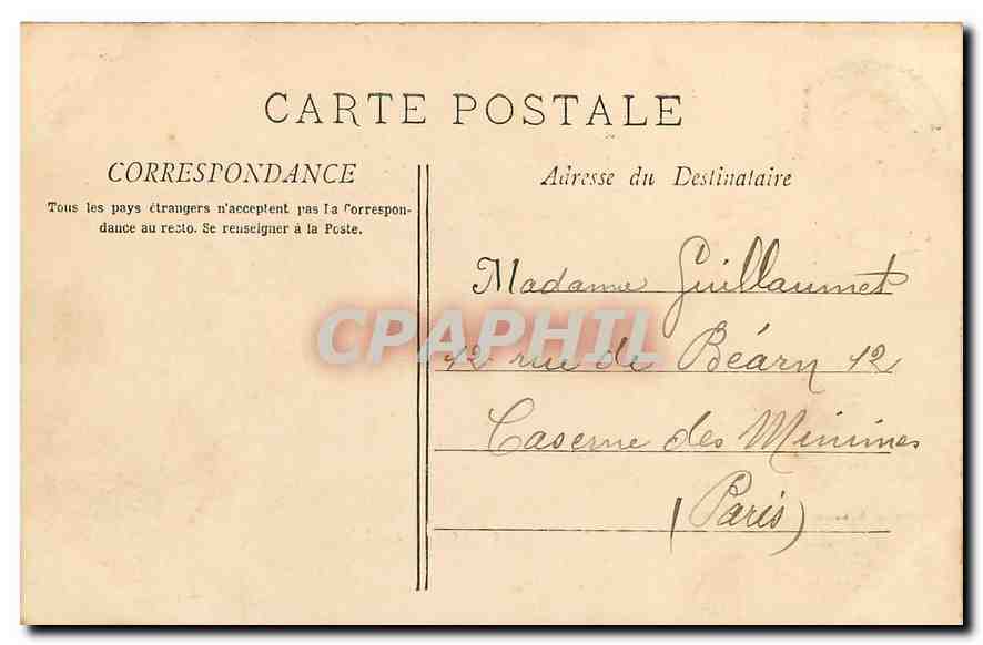 CPA Marseille Le Fort Saint Jean  — Verso