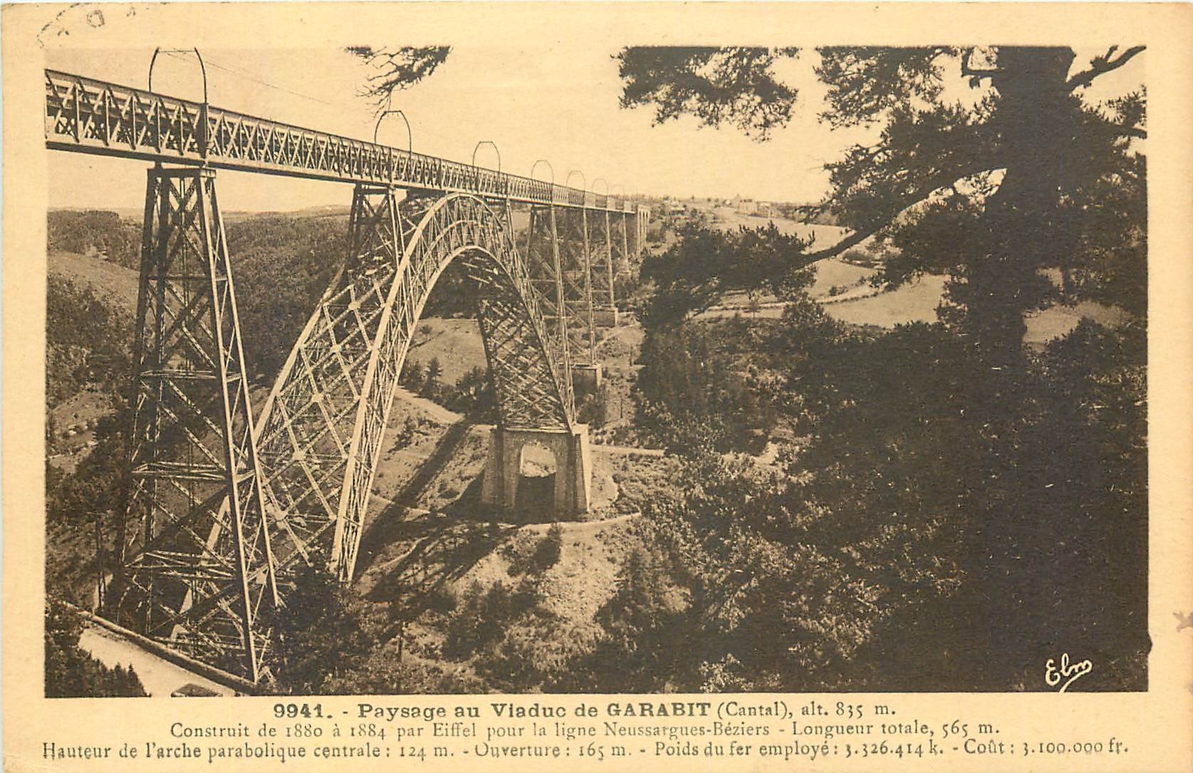 CPA Paysage au Viaduc de Garabit Cantal 