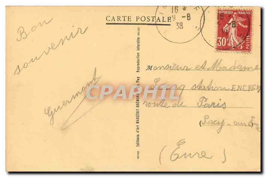 CPA Paysage au Viaduc de Garabit Cantal  — Rückseite
