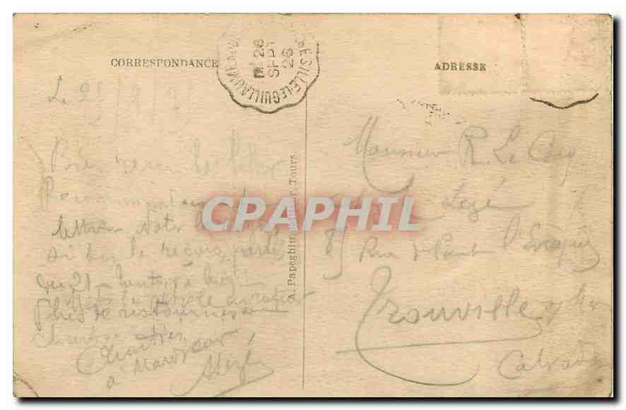 CPA Cinq Mars la Pile I et L Monument eleve a la Memoire des Enfans de Cinq Mars morts pour la Franc — Rückseite