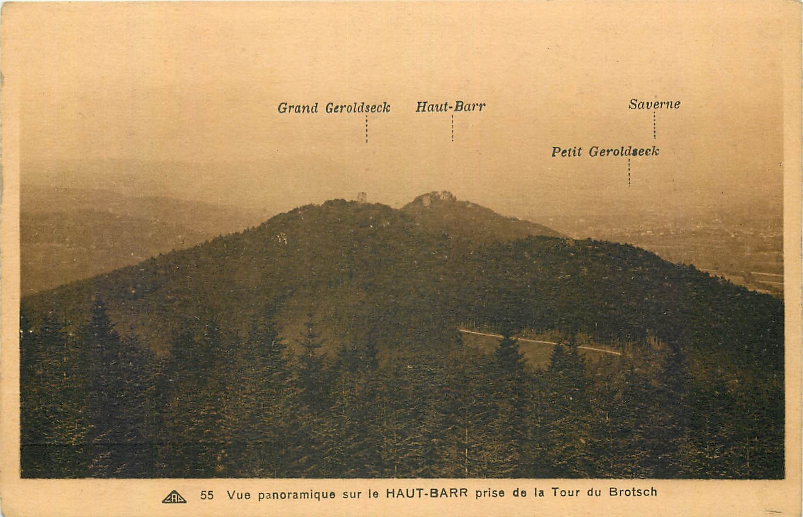 CPA Vue panoramique sur le Haur Barr prise de la Tour du Brotsch 