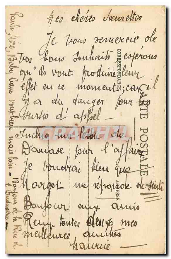 CPA Rouen Vue generale prise Cote Sainte Catherine  — Verso