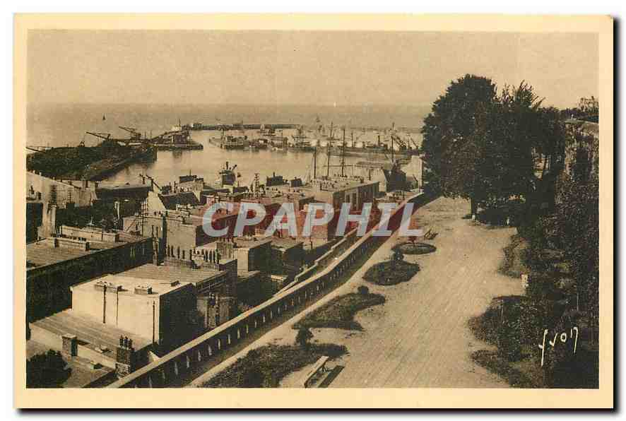 Granville (Manche) — Le Square Lecarpentier et le Port — Édition La Douce France, n°180