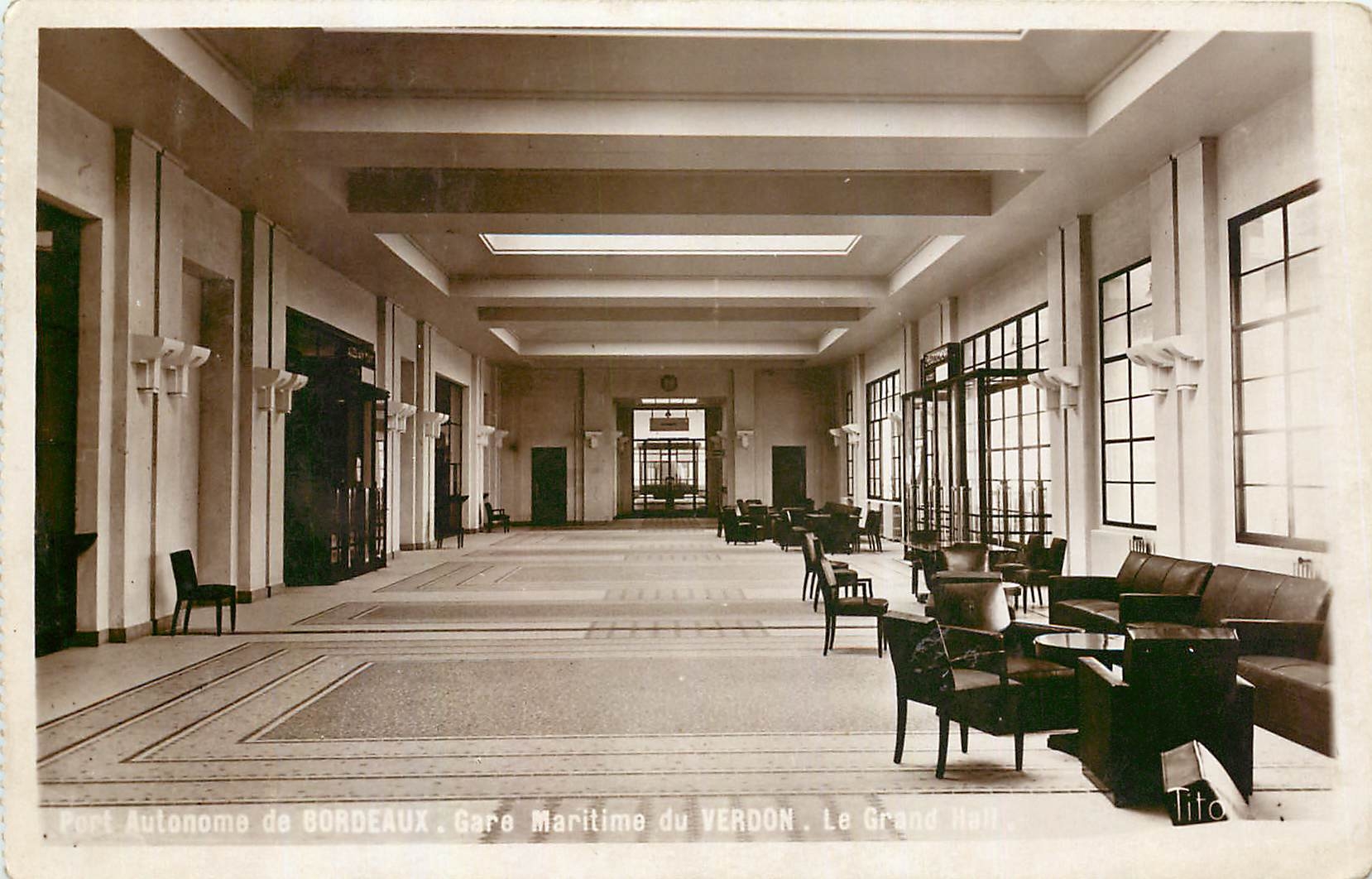 CPA  Gare Maritime du Verdon Bordeaux Le grand hall