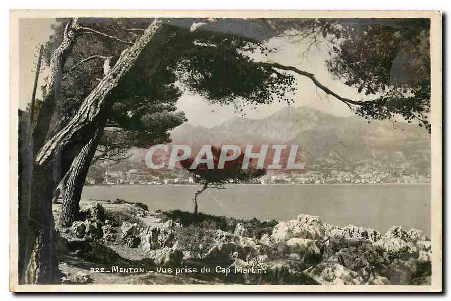 CPA Menton Vue prise du Cap Martin 