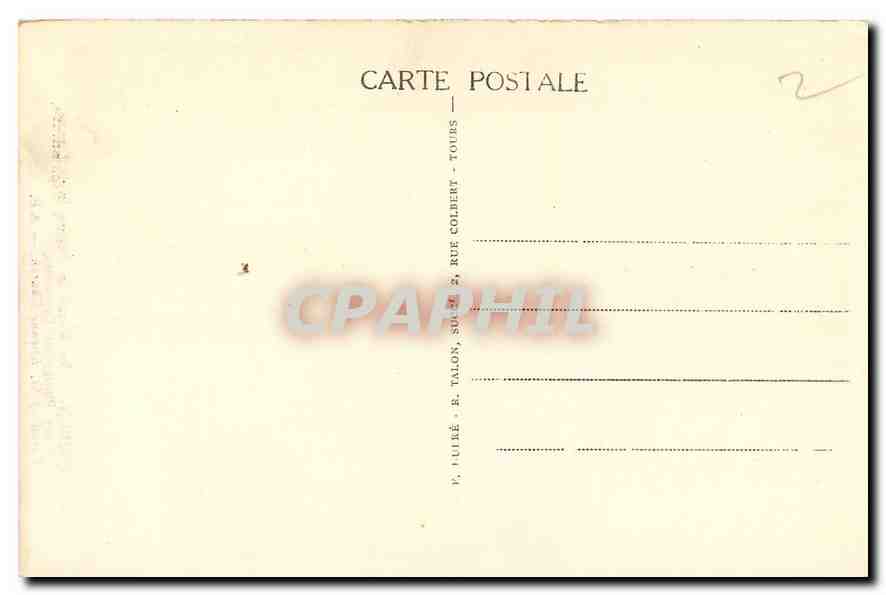 CPA Chinon Le Portail de l'Eglise Saint Etienne rue Philippe de Commines  — Rückseite