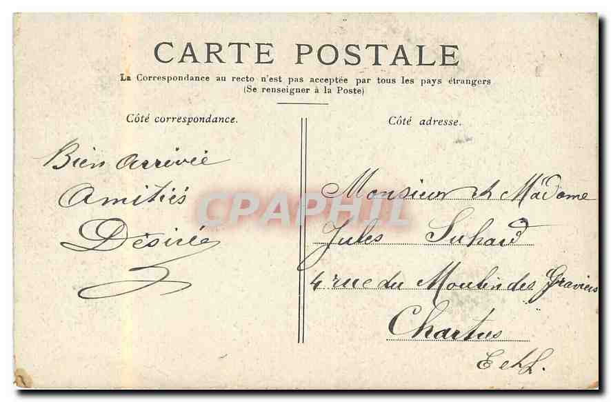 CPA Paris La Basilique de Montmartre  — Rückseite