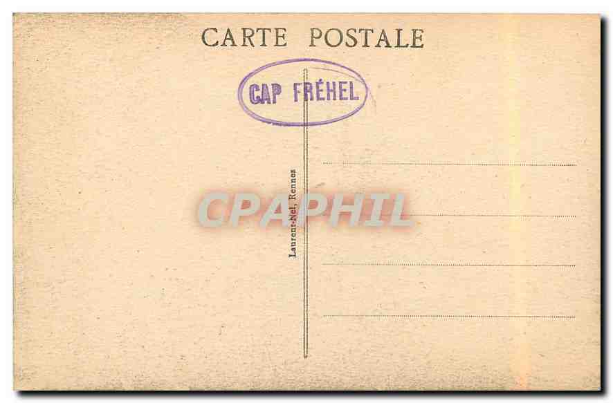 CPA Cote d'Emeraude Cap Frehel Rocher de la Banche  — Rückseite