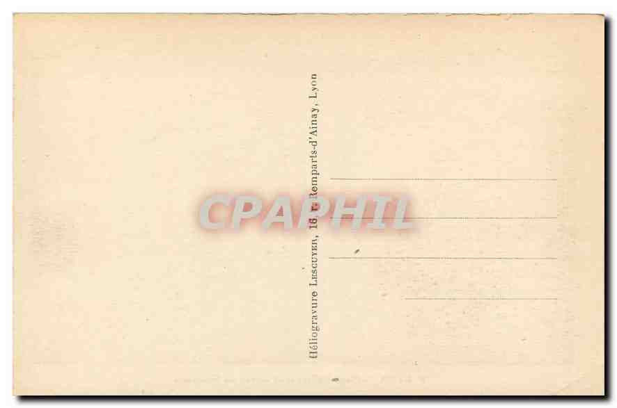 CPA Lyon Place Bellecour et coteau de Fourviere  — Verso