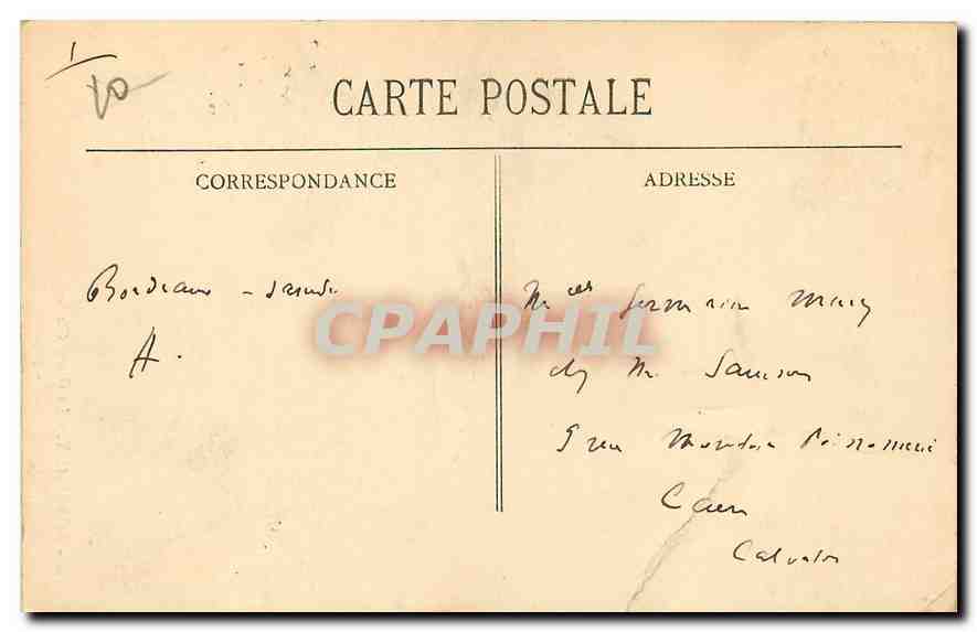 CPA Bordeaux La Grosse Cloche Magot — Verso