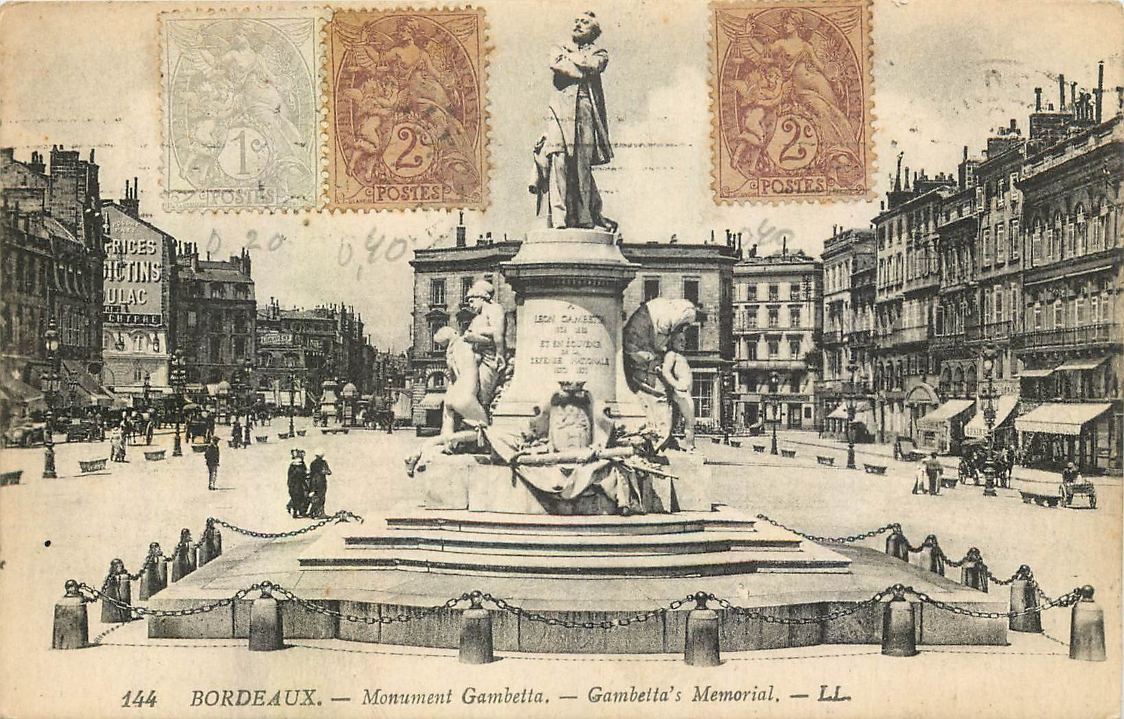 CPA Bordeaux Monument Gambetta Gambetta's Memorial 