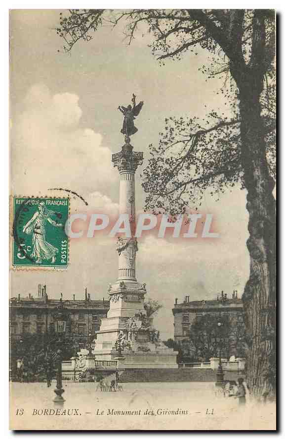 CPA Bordeaux Le Monument des Girondins 