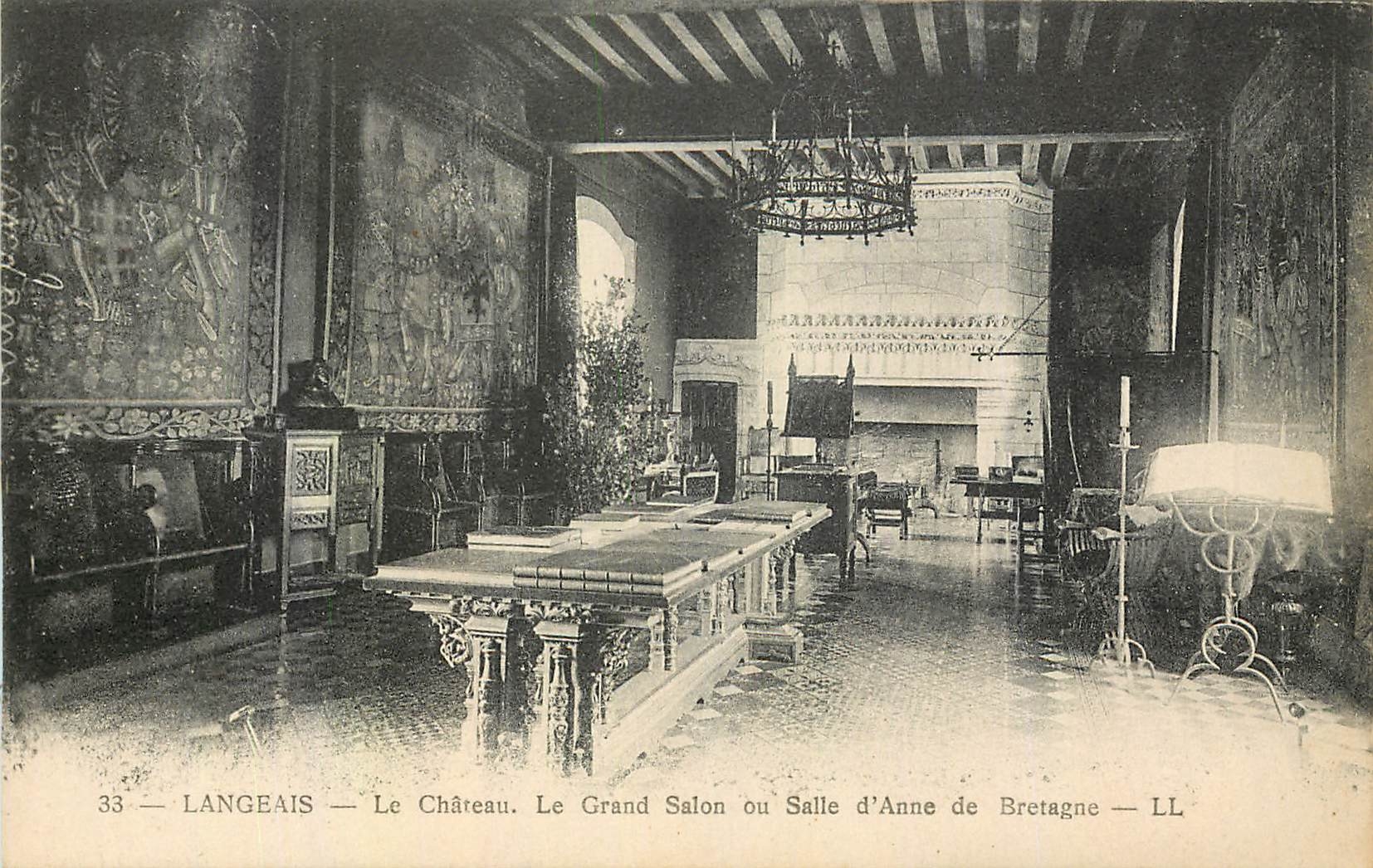 CPA Langeais Le Chateau Le GRand Salon ou Salle d'Anne de Bretagne 