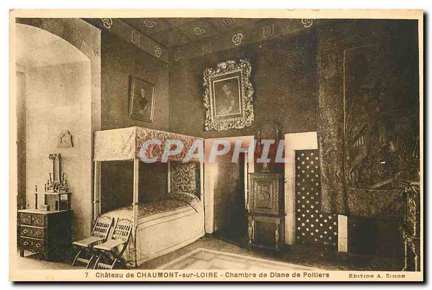 CPA Chateau de Chaumont sur Loire Chambre de Diane de Politiers 